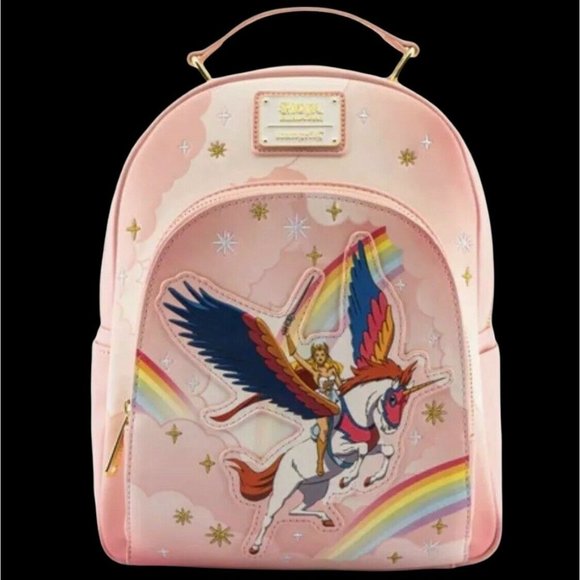 Loungefly Handbags - Lounge Fly Exclusive She-Ra Princess of Power Pink Rainbow Mini Backpack In Hand